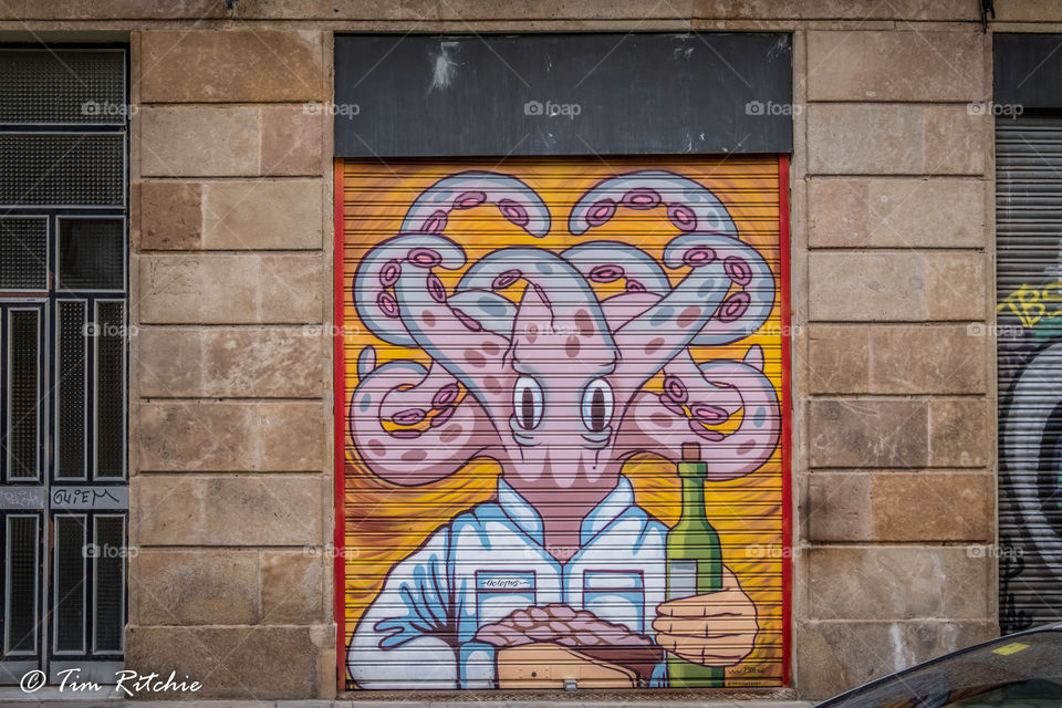 Octopus for lunch? Barri Gòtic, Barcelona, Catalunya, Spain