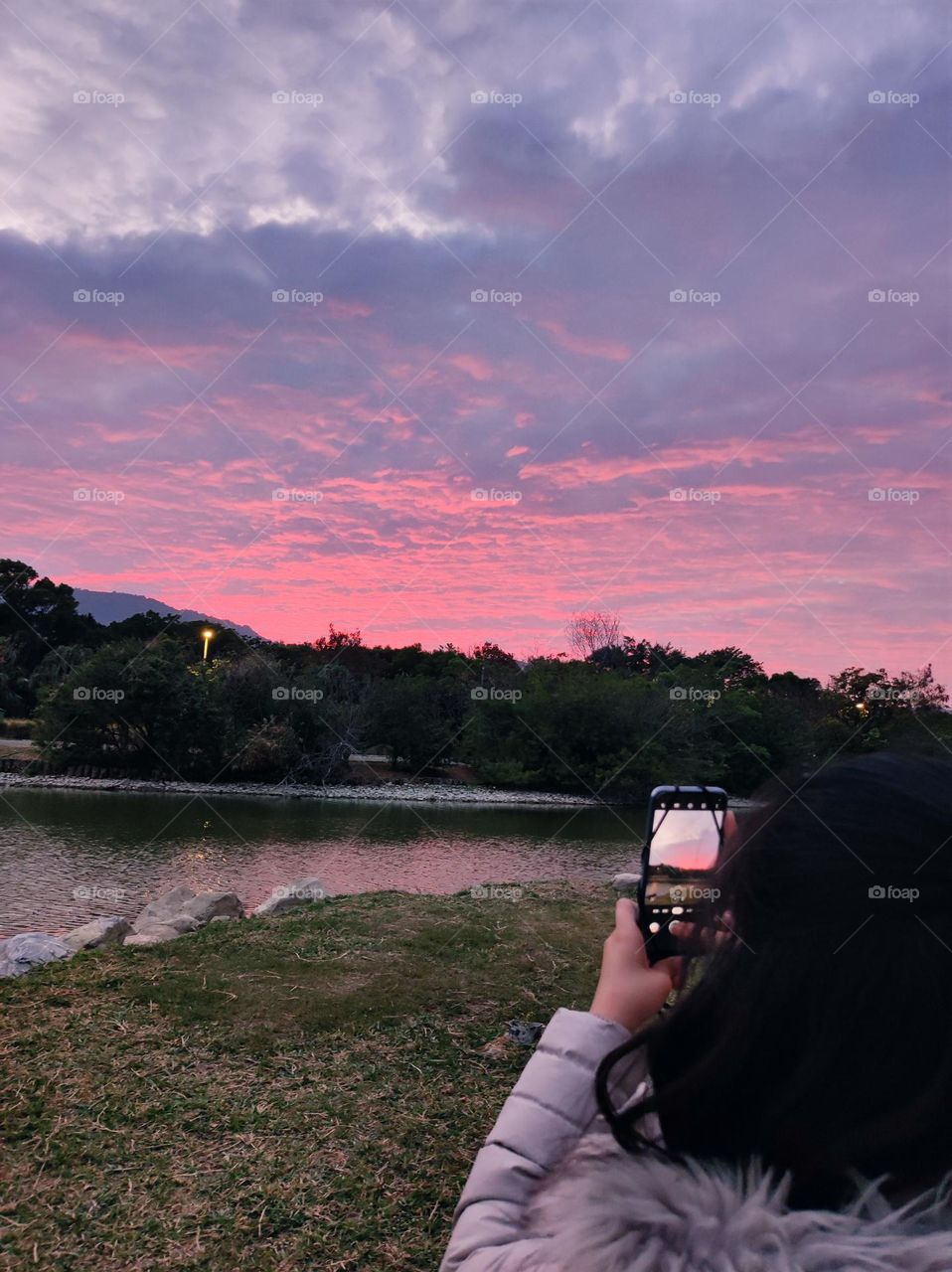 taking pic of beautiful scenery