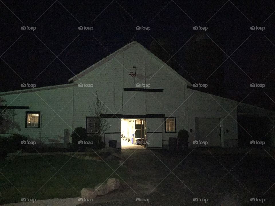 Moonlit Barn