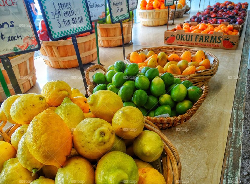 Fresh citrus at a local fruit stand