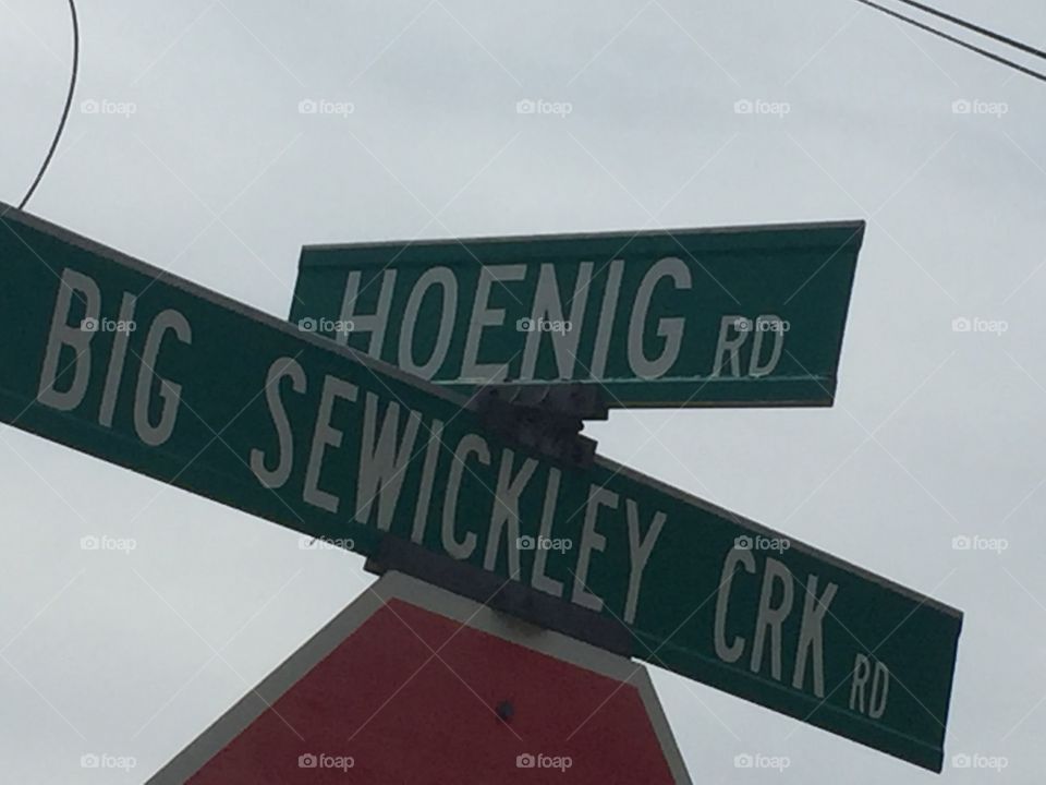 HOENIG RD AT BIG SEWICKLEY CRk RD