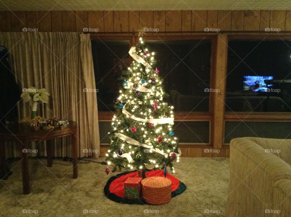 Christmas tree lights. Christmas tree