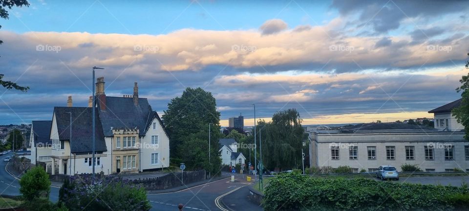 fluffy streaks of clouds