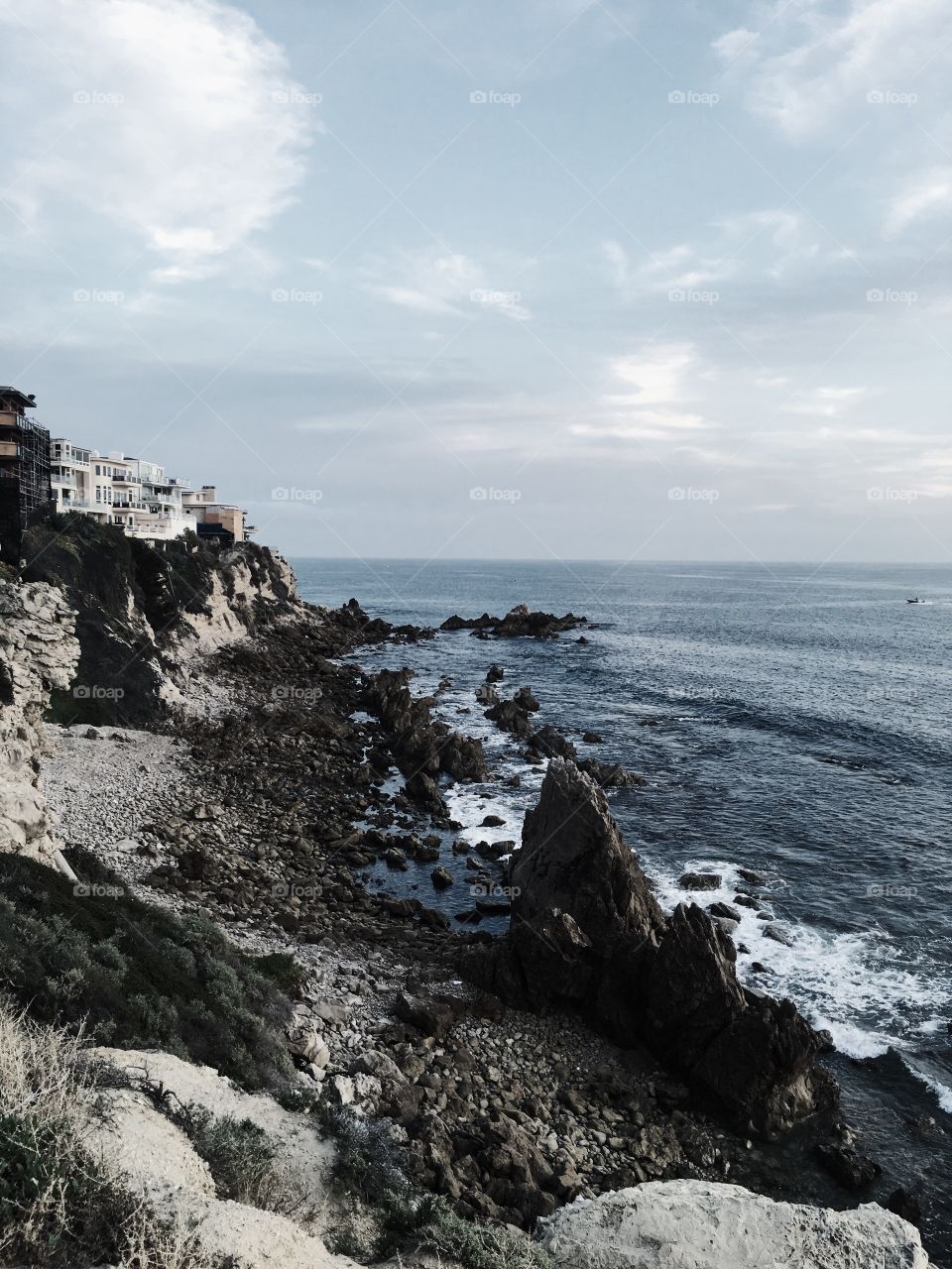 Beach views overlooking the ocean. 