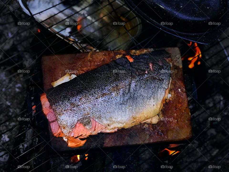 Fire Cooked Steel Head Trout 