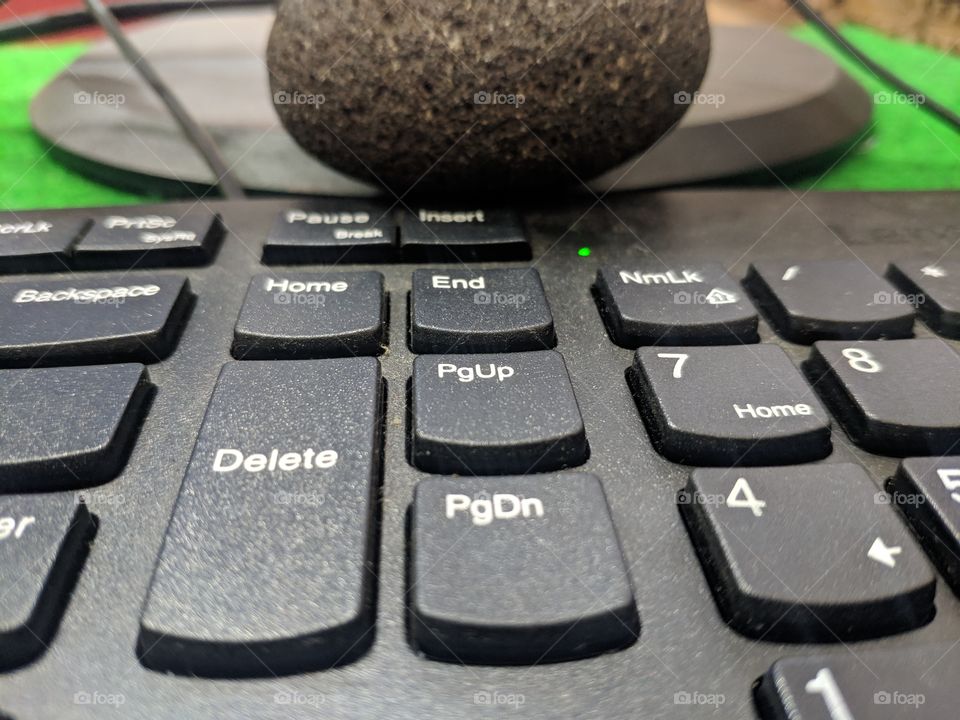a keyboard and rock
