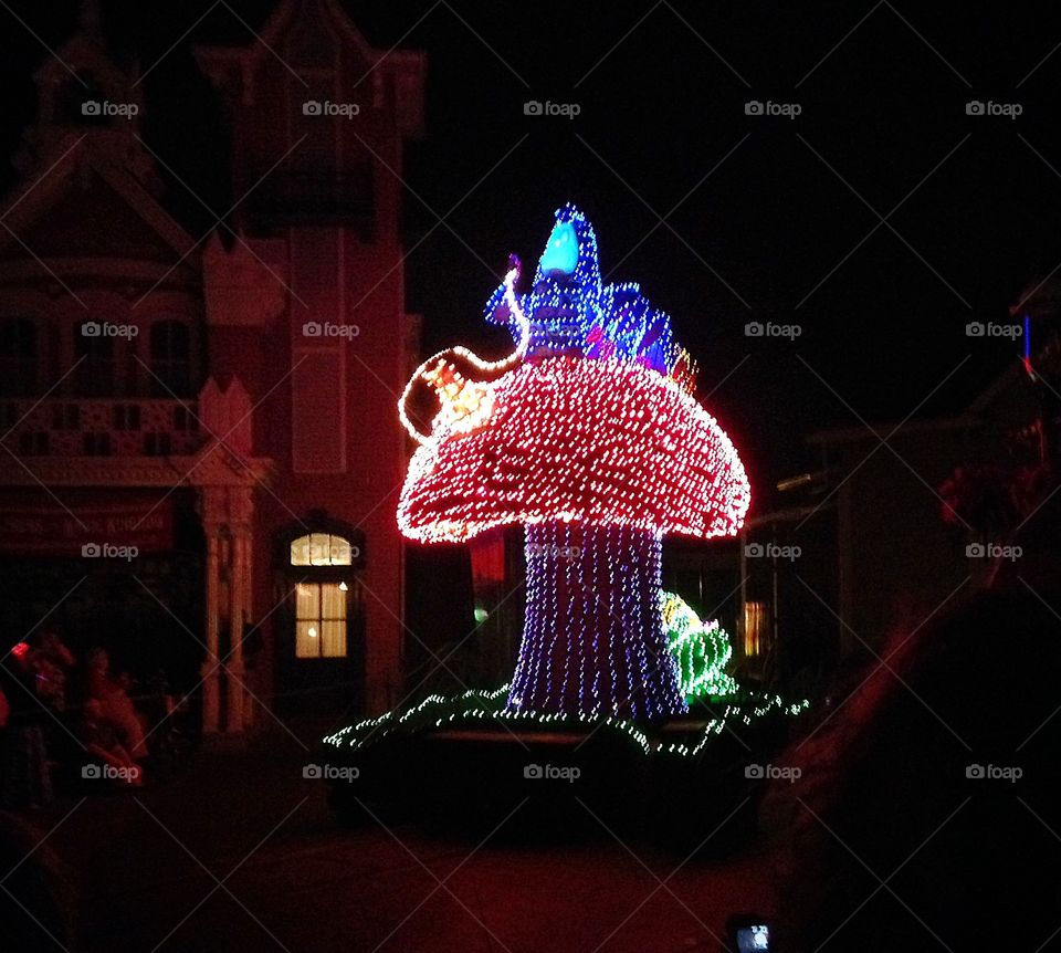 Electric light parade before it retired from Walt Disney world 
