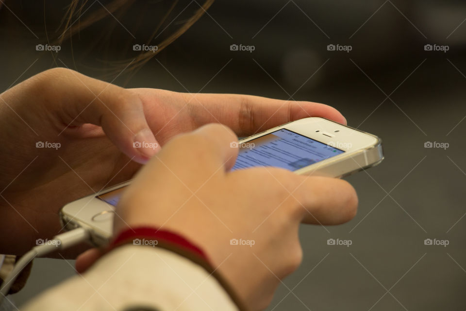 Business, Hand, Woman, Technology, People