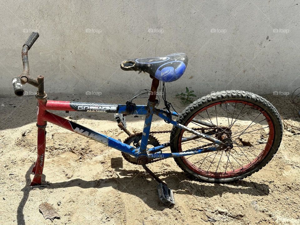 Bicicleta, transporte, abandono
