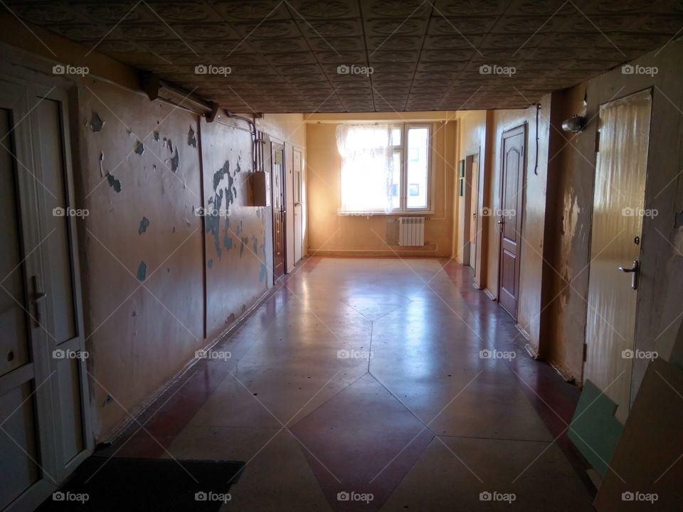 Corridor with windows