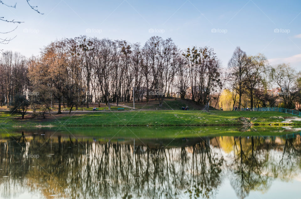 Scenic view of a idyllic lake