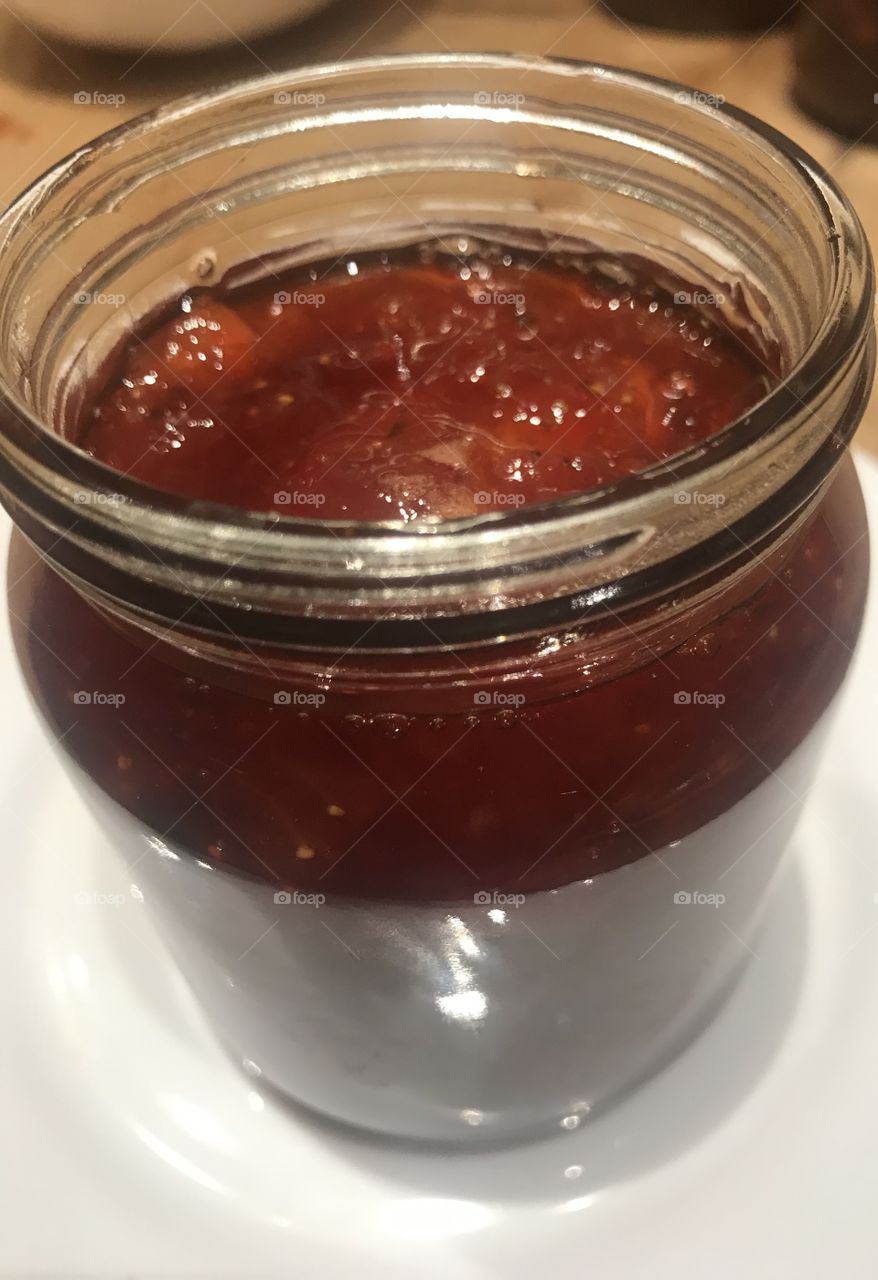 Pic of jar of homemade jam