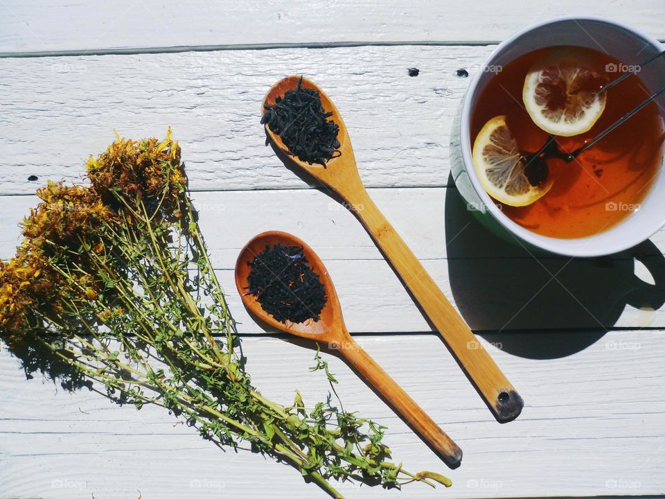 tea and medicinal herb St. John's wort