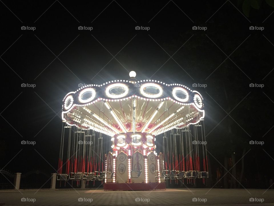 Merry go round in the night