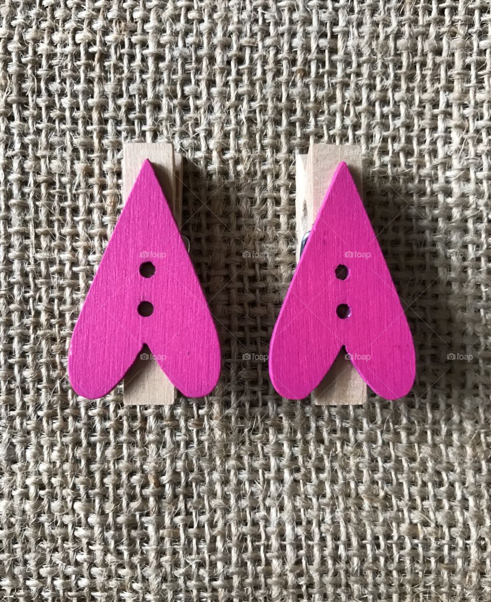 Close-up of pink clothespin