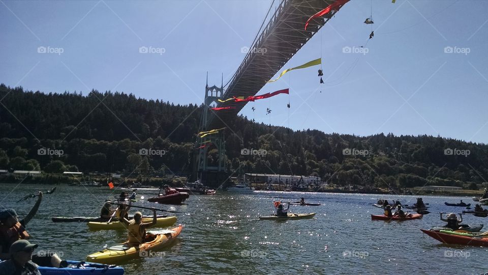 #shellno protest. Portland, Oregon protest of shell oil icebreaker heading to Alaska.