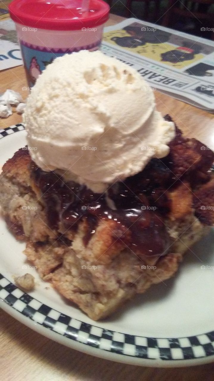 the best bread pudding from Black Bear Restaurant
