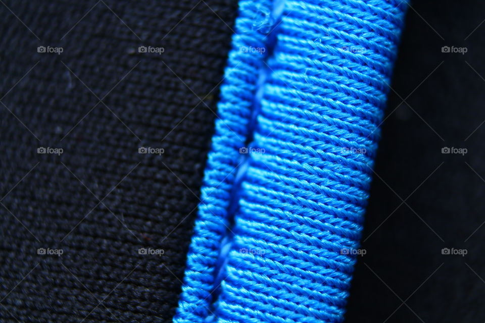 blue textile material macro