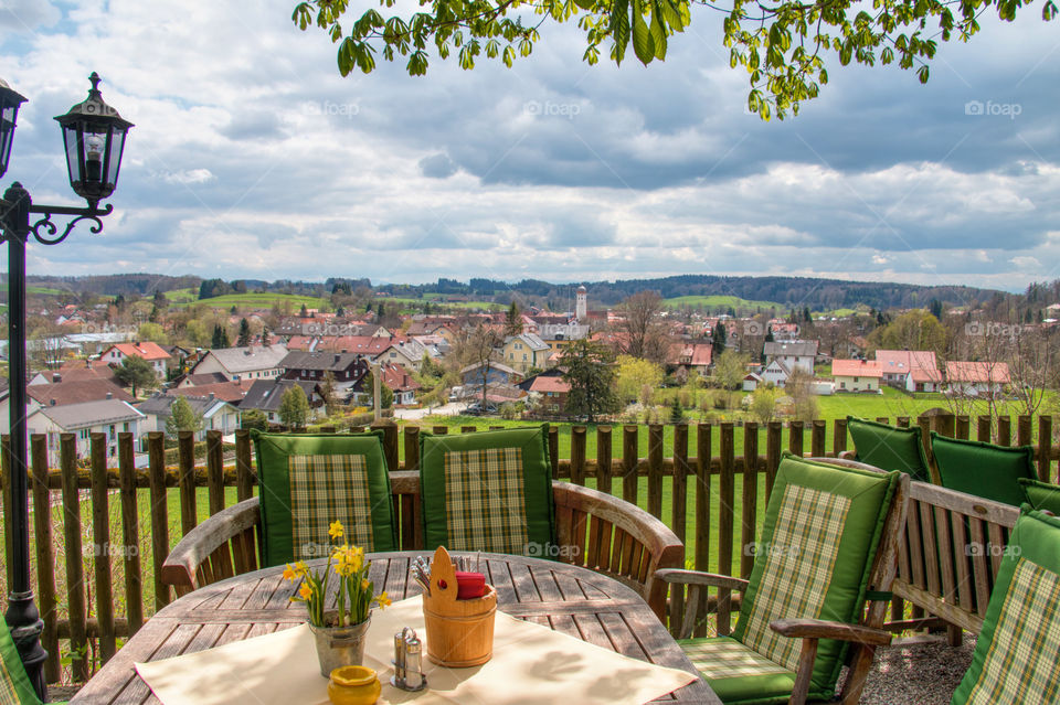 View of beer garden