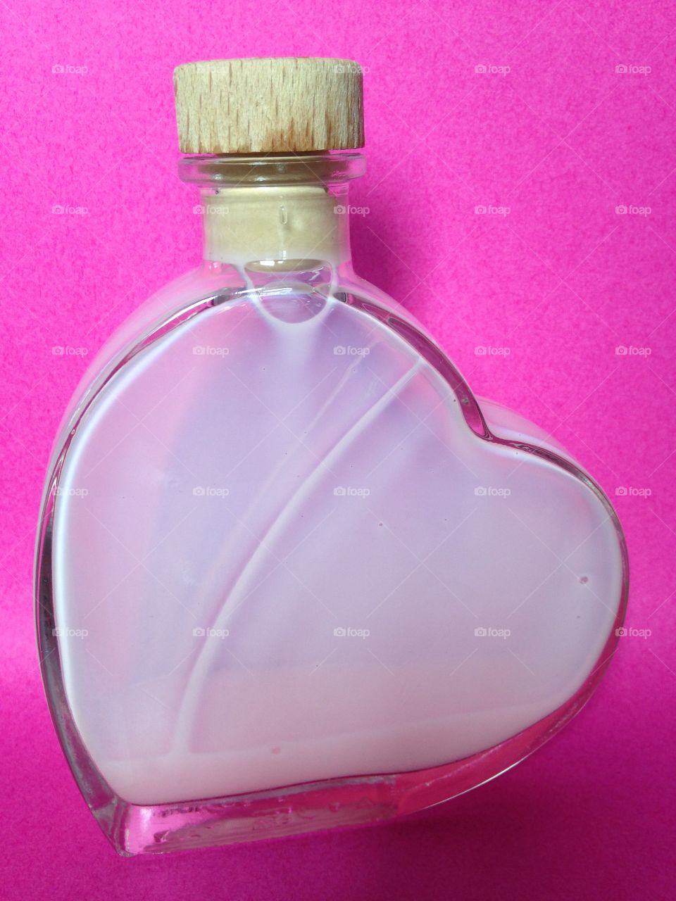 Pink hart bottle