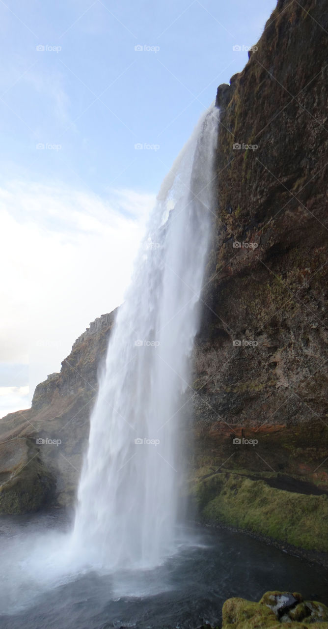 Scenics view of waterfall