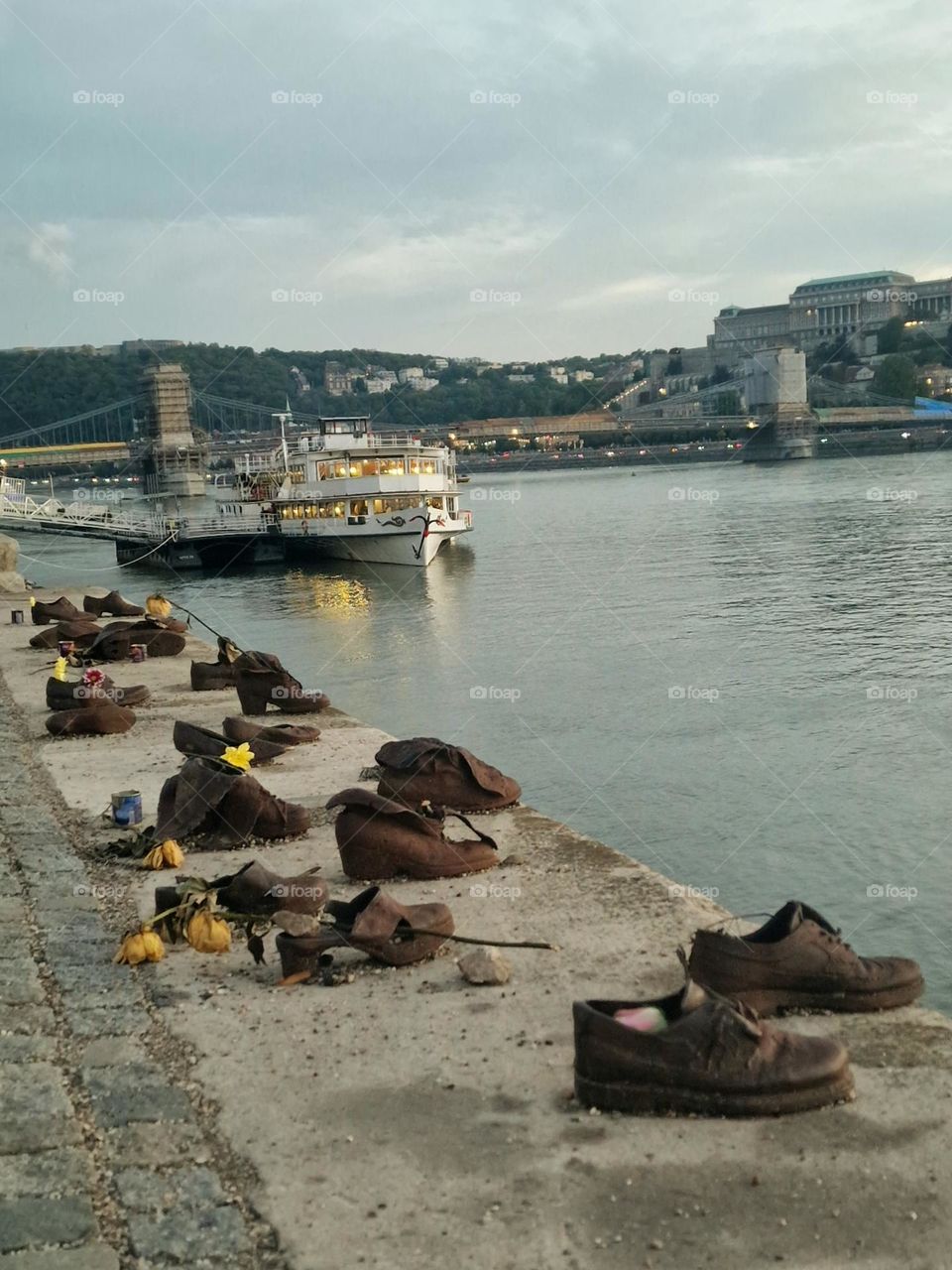 shoes on the bank of the Danube