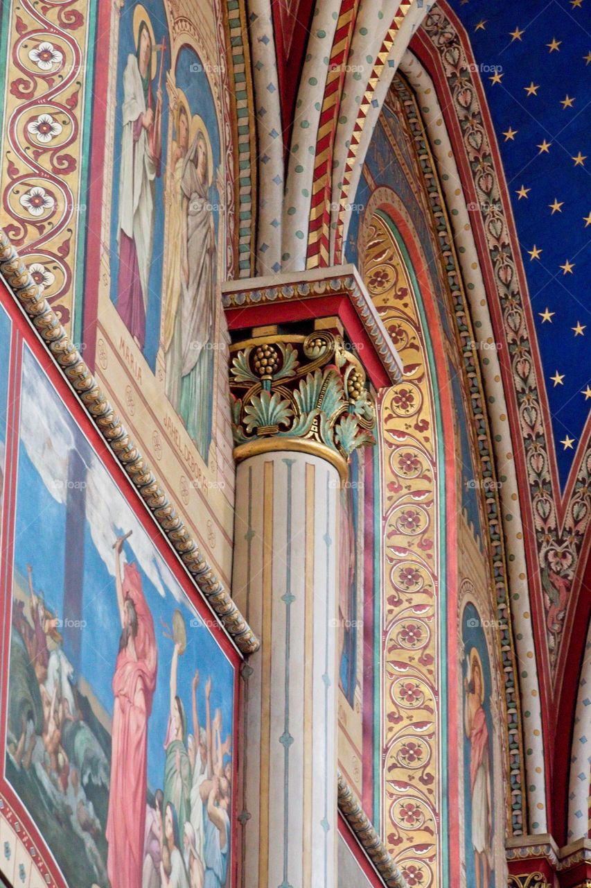 stained glass window in church