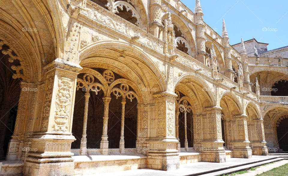 Jeronimos architecture in Lison, Portugal