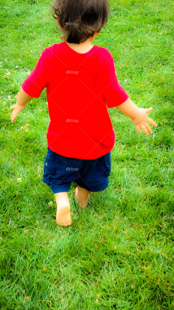 toddler running