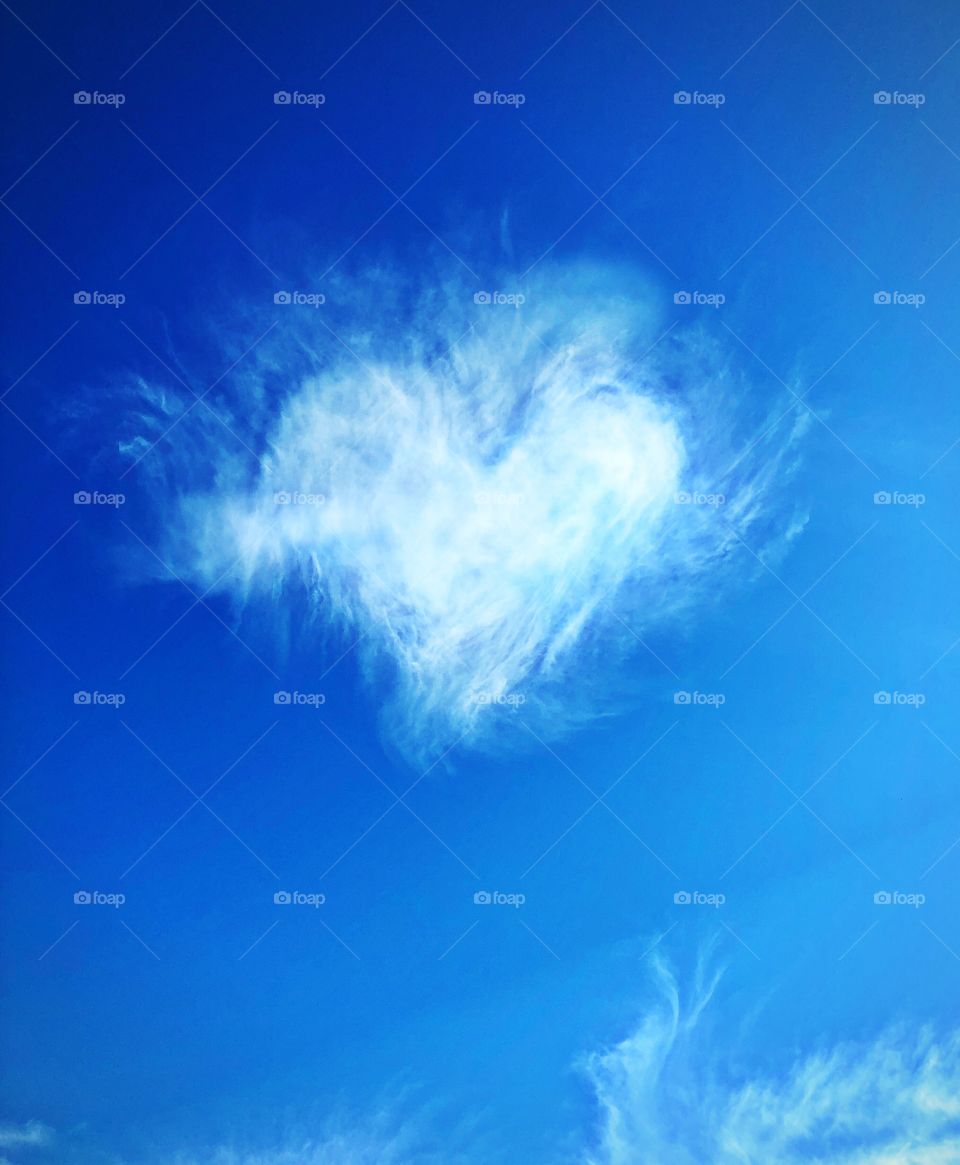 Heart shaped cloud