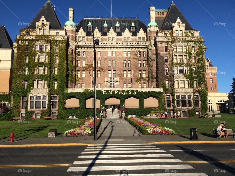 Empress Hotel. The landmark of Victoria BC