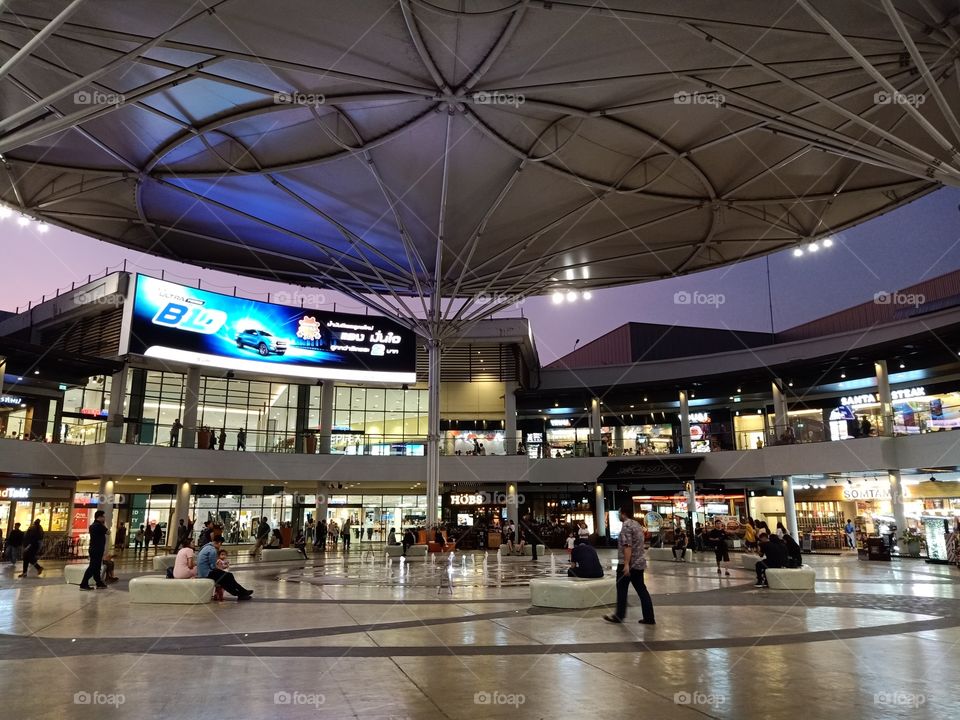 Shopping Mall in the night.