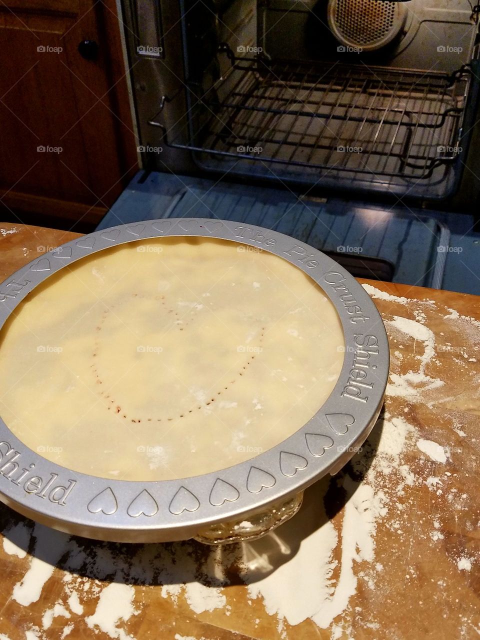 Time to bake the homemade pie.