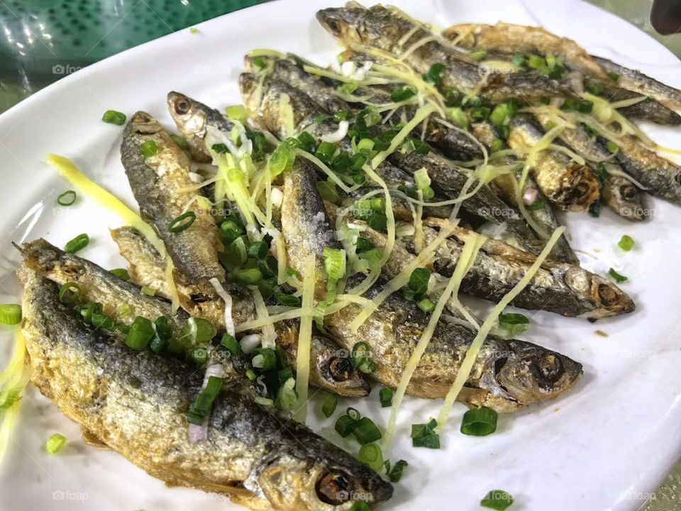 Fish prepared in the restaurant