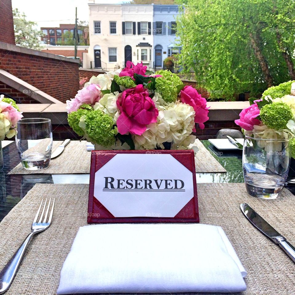 Your seat is reserved.... Outdoor dining 