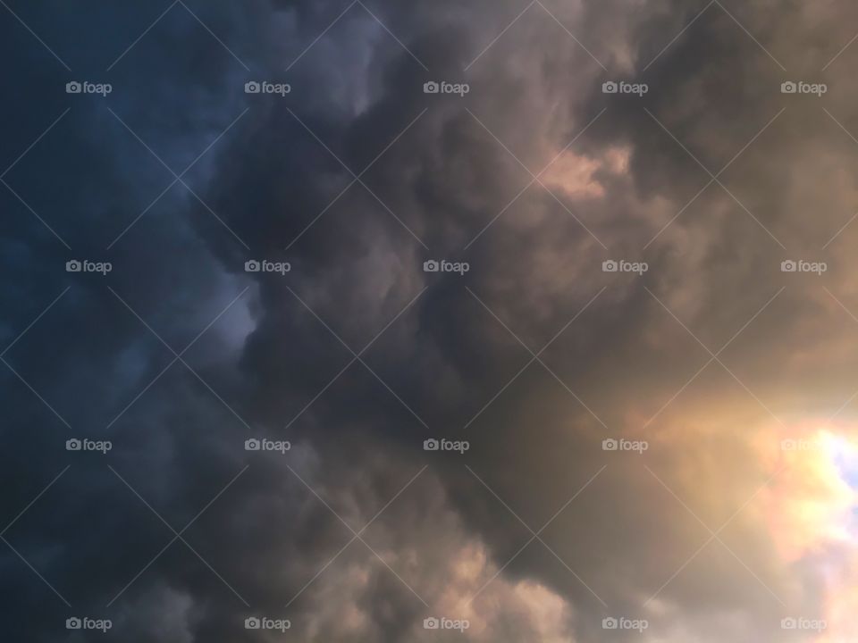 Low angle view of storm clouds