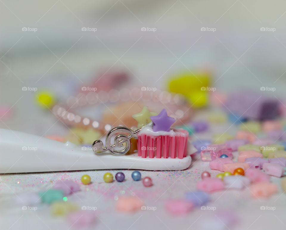 cute lovely pastel toothbrush