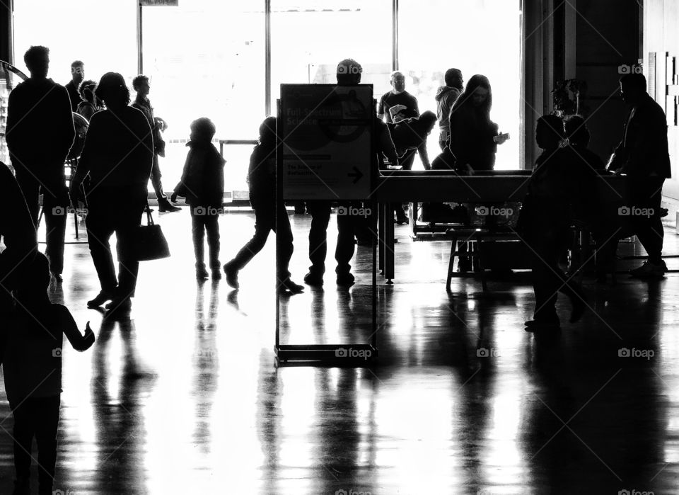 Rush Hour Commuters In A Subway Station