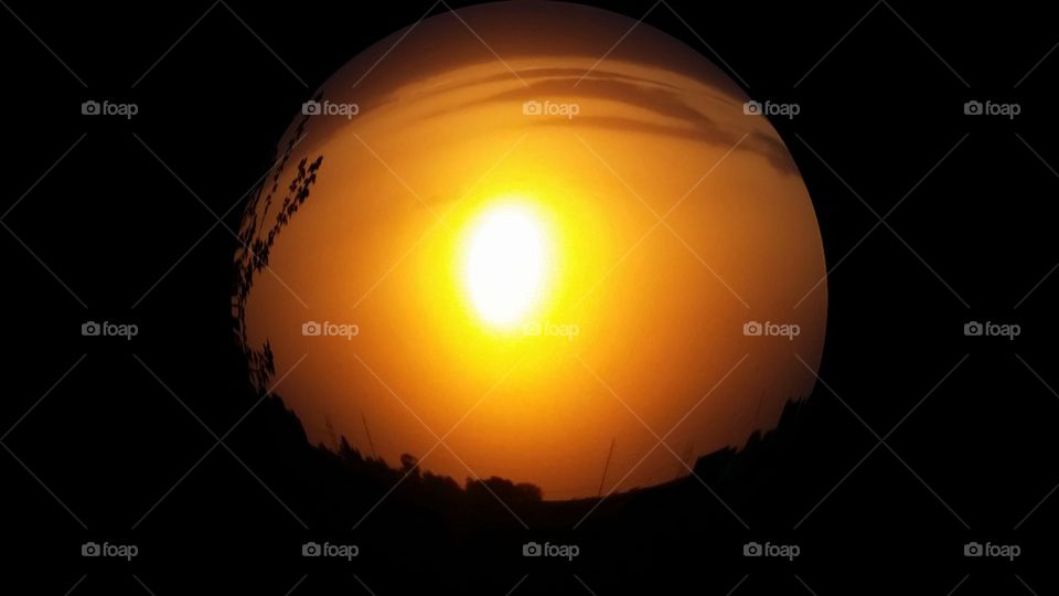 sunset fisheye