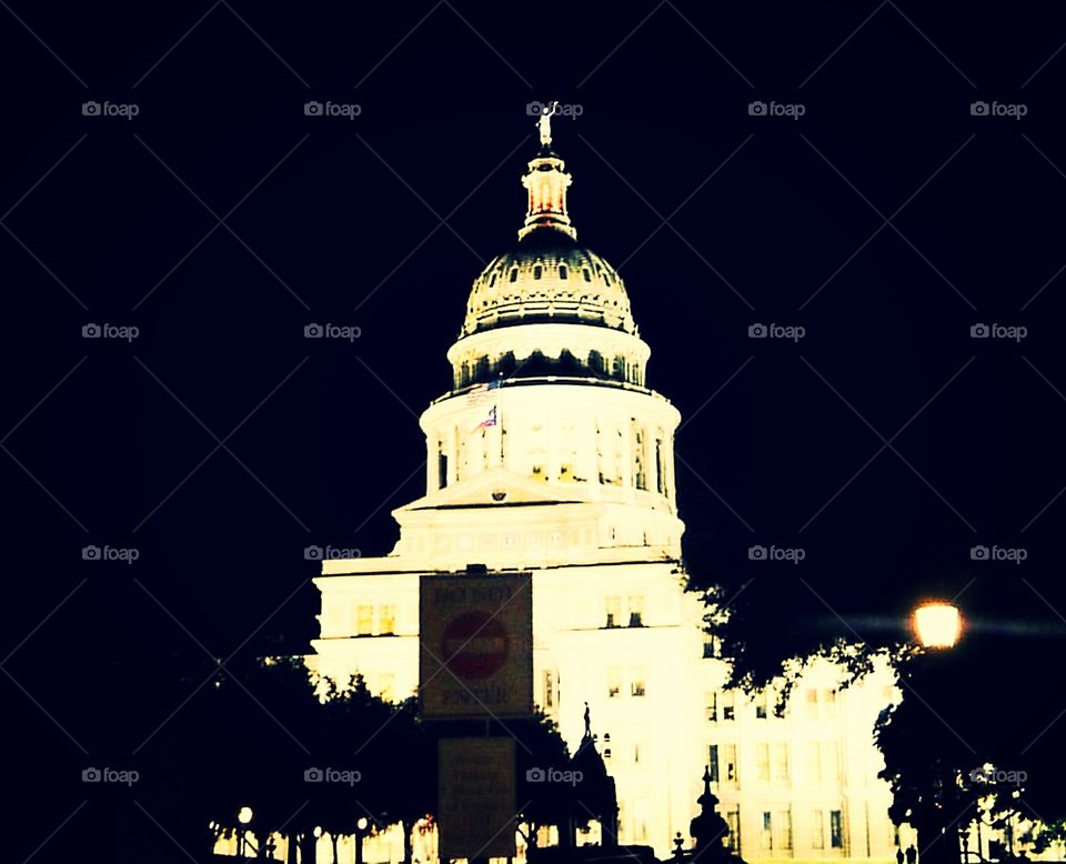 Texas Capital at Night