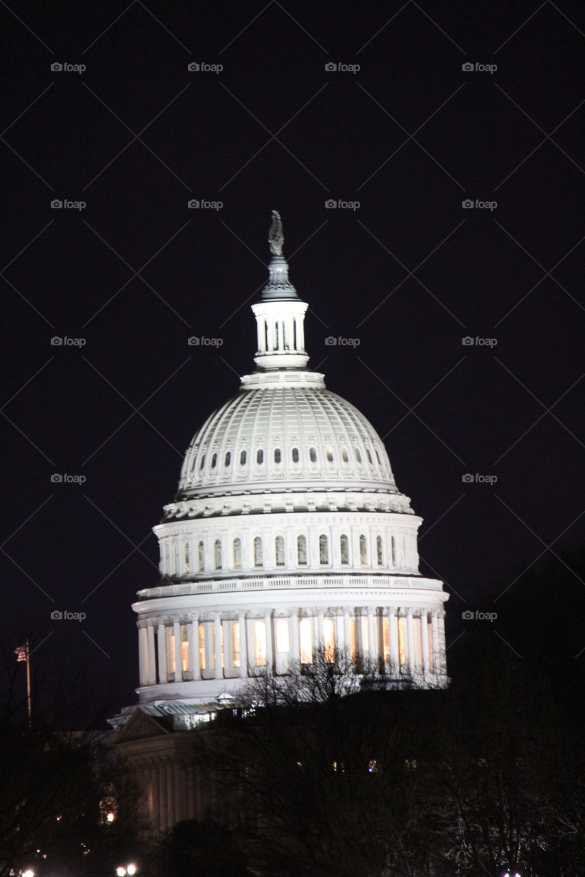 Capitol Hill in the evening