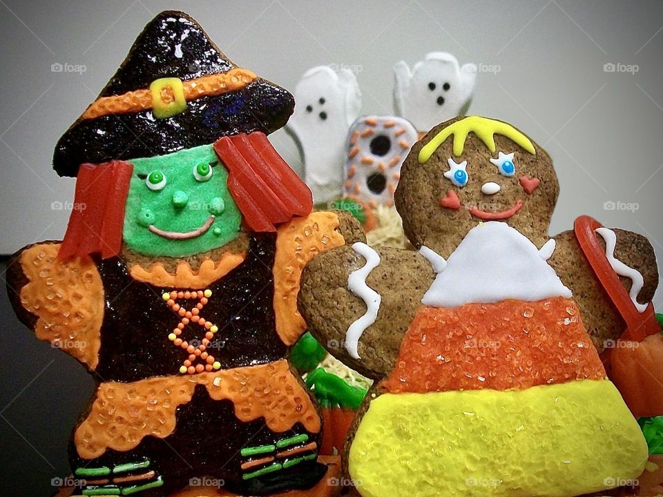 Gingerbread Cookies Witch and Candy Corn
