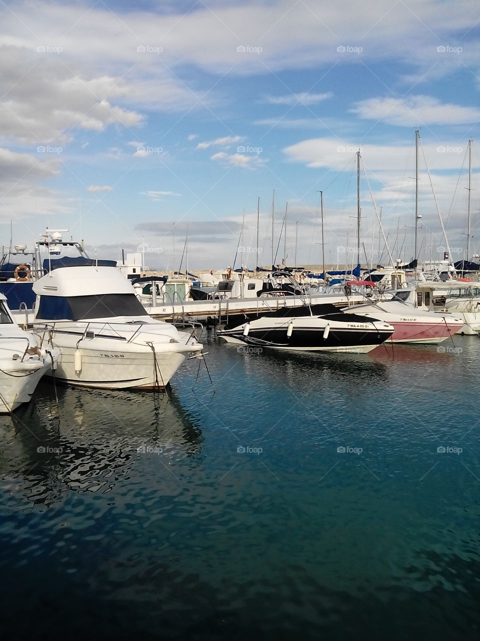 Yacht harbour in Fuengirola . Yacht harbour in Fuengirola 