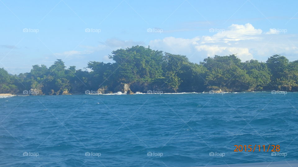Tropical Beach front view