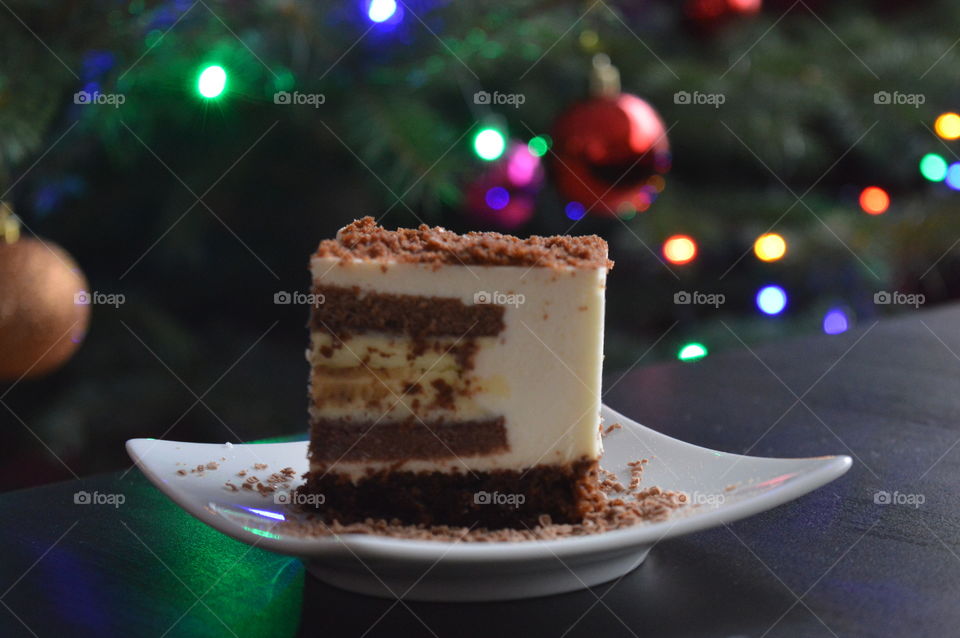 Close-up of slice of a cake