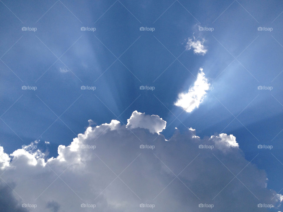 sky above the earth sky clouds sun-rays by KAWH822