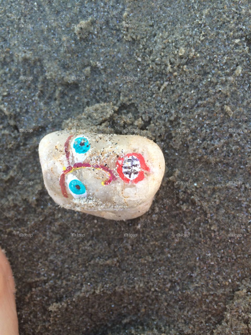 Face painted Rock 