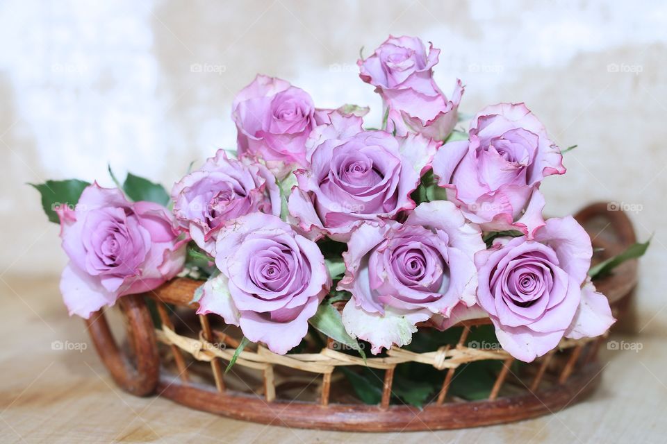 Pink roses bouquet