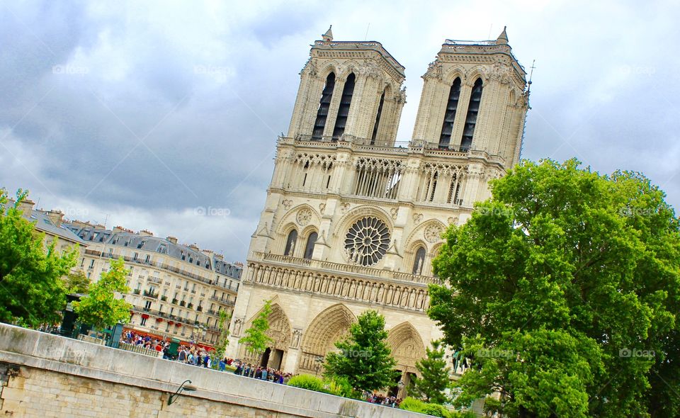 Notre Dame  bridge view
