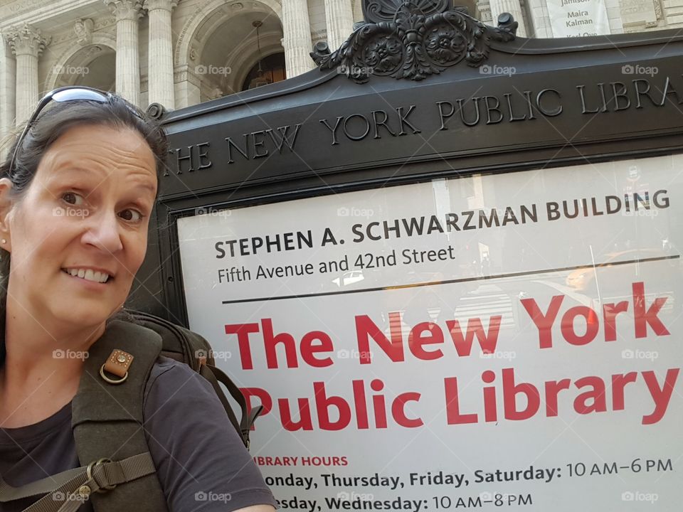 NYC library selfie